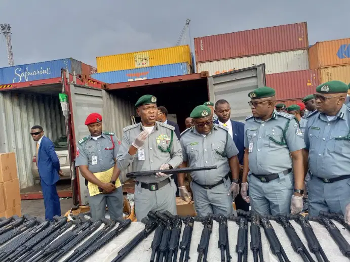 Customs intercepts pump-action rifles, Cannabis-infused products at Tin Can Port