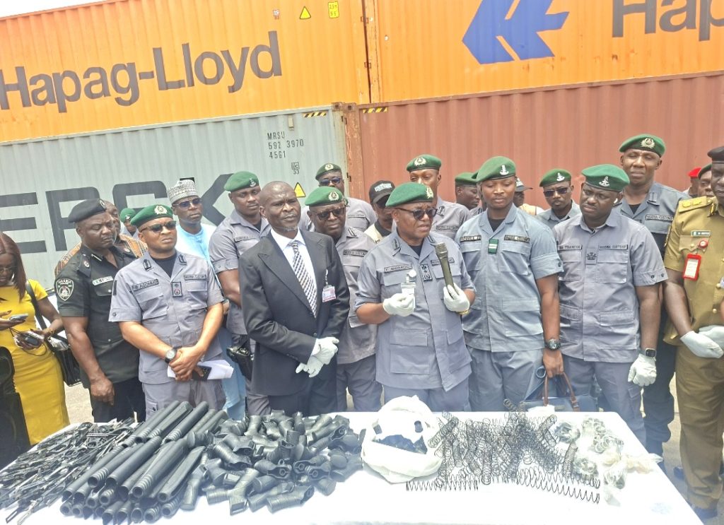 Barely three weeks interval, another large consignment of arms intercepted at Tin Can Island Port